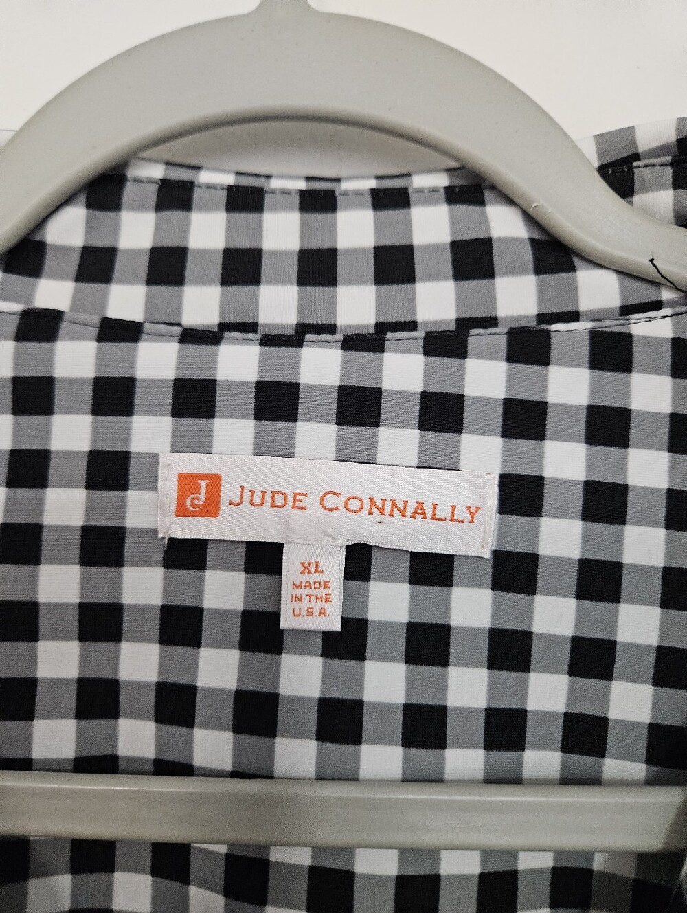 Jude Connally Black and White Gingham Puff-Sleeve Mini Dress - Picture 3 of 7